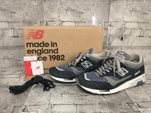 ENGLAND製 New Balance ニューバランス M1500PNV スニーカー スエード サイズUS9 1/2 ネイビー 店舗受取可