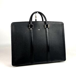 【美品】BALENCIAGA バレンシアガ ハンドバッグ BB ビジネスバッグ ブリーフケース レザー 黒 ブラック フォーマル 男女兼用 A4収納可能