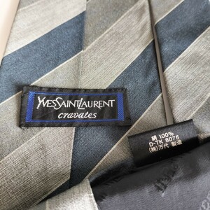 イヴサンローラン（YVES SAINT LAURENT）マルチグレーレジメンタルネクタイ