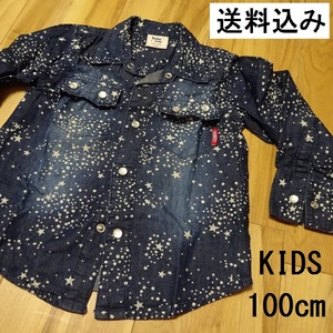 Donkey Jossy 長袖シャツ KIDS【 １００ cm 】星空総柄 丸高衣料ウエスタン