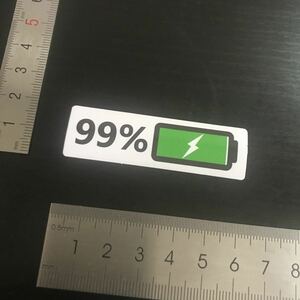 スマホ充電99パーセントロゴエンブレムステッカーシール99%@2436