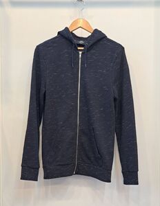 H6981　H&M　エイチアンドエム　スウェットパーカー　ジップパーカー　黒 ブラック　XS