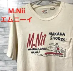 M.Nii エムニーイ Tシャツ サーフィン プリント ヴィンテージ S