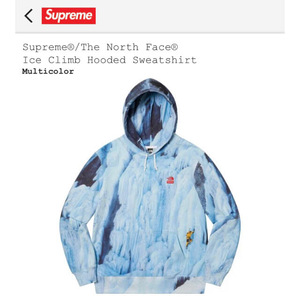 新品未開封品 Supreme The North Face Ice Climb Hooded Sweatshirt Multi Color 21SS パーカー