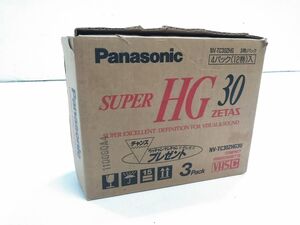 ◇未開封品 Panasonic パナソニック ＶＨＳ－Ｃビデオテープ（ムービー用） NV-TC30HGK3 SUPER HG ３倍 12巻き 30ZETAS 1205-76A @60◇