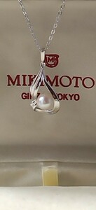 MIKIMOTO ミキモト真珠6,4mmアコヤ本真珠ネックレス　SILVER刻印 ペンダント