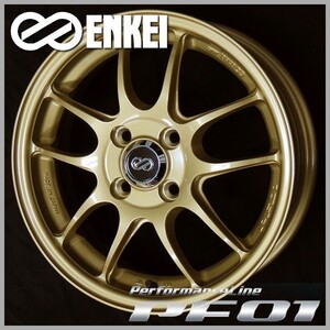 送料無料★ND ロードスター ENKEI エンケイ パフォーマンスラインPF01 ゴールド 205/45R17 国産タイヤ