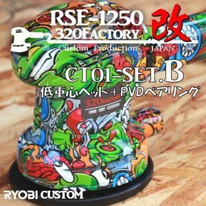 RSE-1250改　漫画柄　ct01-setB 本体セット　低重心ヘッド+PVDベアリング+カスタムハウジング ポリッシャー　125