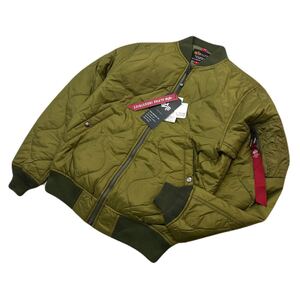 タグ付 未使用品 ☆ Alpha Industries アルファ MA-1型 フライトジャケット キルティング ジャケット ブルゾン M 秋冬 ミリタリー■BG249