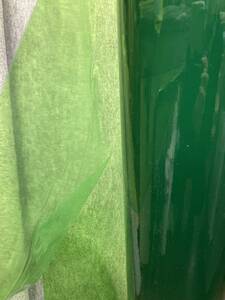 色透明グリーン・ビニール　0.3㎜厚み×９１．５㎝幅×2M