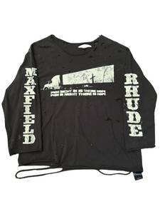 RHUDE × Maxfield ダメージ Tシャツ ヴィンテージ加工