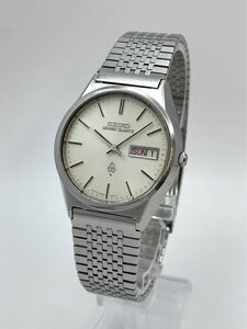 1円～/SEIKO/セイコー/GQ/GRAND QUARTZ/グランドクォーツ/4843-8110/3針/デイデイト/シルバーカラー/メンズ腕時計/ジャンク/T108