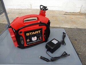 ジャンプスターター スタート ブースター 12V/ 24V兼用 スナップオン ACアダプター付 内蔵電池新品交換済 トラック 乗用車 中古 送料別