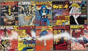 a0627-18.日本書 アメコミ マーヴルクロス marvel super comics 1〜10 まとめ(背ヤケあり) マーベル comics comic American