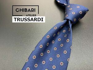 タグ付【新古品】TRUSSARDI　トラサルディ　ドット柄　ネクタイ　3本以上送料無料　ネイビー　0601213