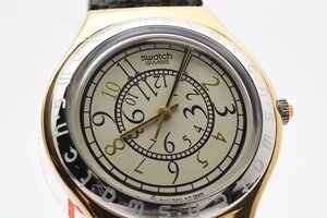 ケース付き スウォッチ ラウンド コンビ クォーツ メンズ 腕時計 SWATCH