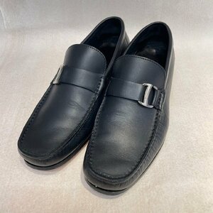 質マルタカ Salvatore Ferragamo サルヴァトーレフェラガモ ドライビングシューズ 黒 6 1/2EE