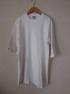 Natural【ブランド古着 七分袖Tシャツ 】ユニセックス(unisex)sizeが合えば男女兼用可 sizeМ コットン100％ color白　　396-5D2601