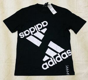 新品★adidas★アディダス ビッグロゴ 半袖 Tシャツ S 黒 HE7409