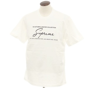 【中古】シュプリーム Supreme × Martine Rose 2024年秋冬 Martine Rose Tee コットン 半袖Ｔシャツ ホワイト【サイズL】