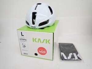 【未使用展示品】KASK/カスク ロードレース用エアロヘルメット UTOPIA White/Black Size L(59-62cm) 元箱付 ユートピア ◆ 701A4-20