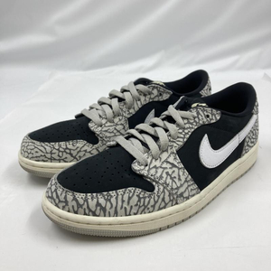 【中古】NIKE AIR JORDAN1 LOW ブラックセメント 26cm CZ0790-001[240019440130]