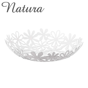 ★送料安510円★新品未使用★Natura ナチュラ フラワーバスケット ホワイト L 山崎実業　小物入れ 収納 バスケット お菓子置き シンプル