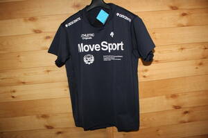 未使用デサント　メンズL　紺　半袖Tシャツ サンスクリーン 吸汗速乾 ストレッチ UVカット トレーニング MOVESPORT DMMTJA62　送料無料即決