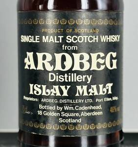 1円~【未開栓古酒完品箱付】アードベッグ1975年15年ケイデンヘッドのブラックダンピーARDBEG1975 15yCadenhead