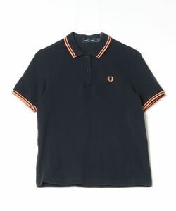 「FRED PERRY」 半袖ポロシャツ 10 ネイビー レディース