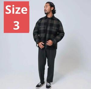 KAJA WOOL BUFFALO CHECK CPO JACKET khaki 3 カーキ kaja ovy バッファローチェック CPOジャケット ライトジャケット シャツジャケット