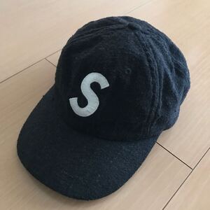 Supreme 21SS Terry S Logo 6-Panel シュプリーム ウール キャップ ブラック 黒 帽子