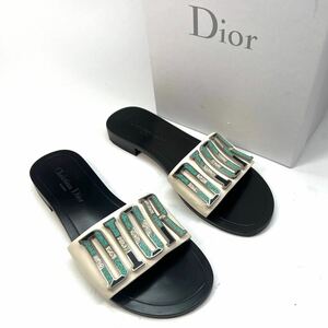 DIOR クリスチャンディオール　スライドサンダル　ロゴ　39 26cm レディース　靴　シューズ