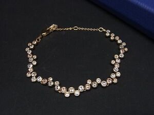 ■新品同様■ SWAROVSKI スワロフスキー ラインストーン ブレスレット アクセサリー レディース ゴールド系 CD0791