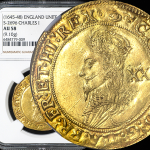 気まぐれセール中！！【ユナイト金貨◆最高鑑定】1645-1648年イギリス チャールズ1世 ユナイト金貨 NGC AU58/イングランド 英国 コイン