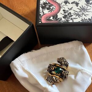 GUCCI グッチ 金 タイガーヘッド デザインリング 14号 