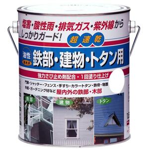 ニッペホームプロダクツ　油性　鉄部・建物・トタン用　1.6L　赤　アウトレット品