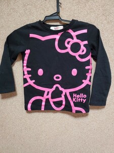 キッズ　HELLO KITTY 長袖Tシャツ　黒　サイズ100 中古