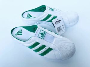 デッド!! 新品!! 12年 adidas スーパースター SS CLOG サンダル クロッグ スリッポン 白 × 緑 us 9 / 27 ㎝ レアカラー