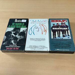 VHS / 未開封2本 / BEATLES / HELP! / THE MAKING OF A HARD DAY’S NIGHT / IMAGINE JOHN LENNON ビートルズ ジョン・レノン