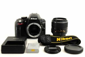 【動作良好】 NIKON D3300／Auto Focus-S DX Nikkor 18-55mm f/3.5-5.6G VR II　＃5676