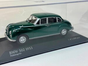 ▽ Minichamps ミニチャンプス 1/43 BMW ビーエムダブリュー 502 1963 グリーン LHD 左ハンドル 430022405