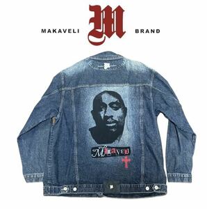 美品【MAKAVELI】2PAC DENIM TRUCKER JACKET