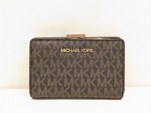 R600-N41-1312◎ MICHAEL KORS マイケルコース 二つ折り財布 ブラウン系 ファッション小物 現状品3◎