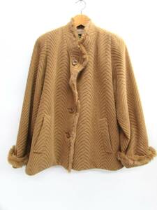 HIGH SENSE LadiesFashion アンゴラ ラビットファー コート 茶系 ブラウン系 サイズ身長154-162㎝　