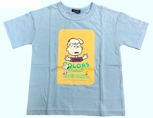 即決★新品タグ付 Moujonjon ムージョンジョン★PEANUTS スヌーピー ライナス 半袖シャツ★部屋干しOK生地 日本製★130cm 9-10才 ￥1650