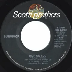 加7" Survivor High On You ZS404685 Scotti Bros. Records /00080