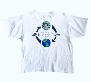 希少!! レア!! 90s STARBUCKS スターバックス 企業 ロゴ ビンテージ Tシャツ size L ビンテージ ヴィンテージ VINTAGE