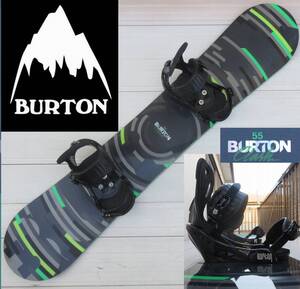 スノボー☆BURTON　CLASH　155cm　V-ROCKER BURTON Freestyle バインディング付　