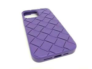 ■極美品■ BOTTEGA VENETA ボッテガヴェネタ イントレチャート ラバー iPhone カバー iPhone13Pro Max 対応 パープル系 FH2737